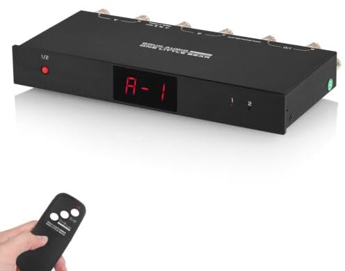 Interruttore audio a 2 vie, A/B Audio Selettore per amplificatore/altoparlante, display LED (SP102 PRO)