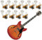 6,35mm Mono Guitare Prise Jack Socket,10pcs 6.35mm Guitare Prise Stéréo Jack Connecteur,Mono Jack Socket Stratocaster,Connecteur de Remplacement Femelle Montage Sur Panneau pour Bass Electric
