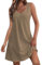 Robe De Plage Mi Longue Ete Grande Taille Fluide Chic Et Elegant Sexy Tee Shirt Femme Printemps Marron 3XL