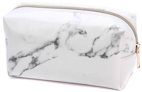 Trousse Maquillage Femmes Marbling Sacs cosmétiques Mode Lipstick Beauty Case Organiseur Bag d'embrayage Puce Sac de Maquillage Sac de Toilette de Voyage Vanity (Color : Beige Rose Gold)