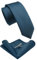 JEMYGINS Schmale Herren Krawatte und Einstecktuch krawattenklammer Krawatte Set 6cm Stahlblau