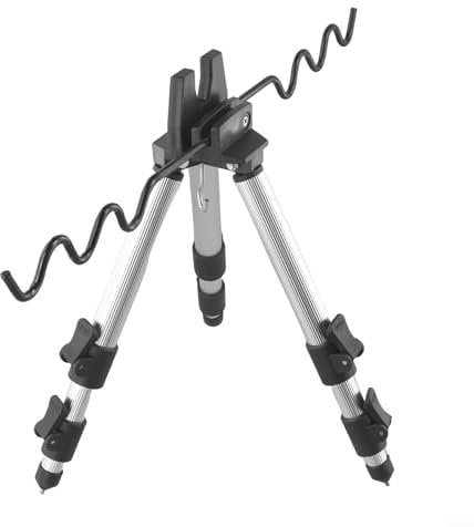 Fishing Rod Holder, Retractable Fishing Rods Tripod Stand Rest Adjustable With Hook, Suitable For Telescopic Fishing Rods And Hand-held Rods(A Silver)