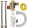 Kit raccordement Groupe de sécurité droit norme NF 20x27 (3/4) siège laiton + siphon + flexibles d'alimentation + flexible évacuation + teflon chauffe eau/cumulus NOYON & THIEBAULT