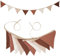 Tongyixin Wimpelkette Kinderzimmer,Gewebt aus Musselin Baumwolle，Kinderzimmer Deko，Wanddeko Geschenk，Wandtattoo Kinderzimmer Mädchen & Jungen，Babyzimmer & Babybett Deko (Elegant-Kaffee)