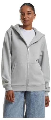 Urban Classics Ladies Fluffy Zip Cardigan lightasphalt, 3XL