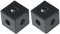 WELWIK 2PCS 3D Printer Accessory Aluminium Anodised 3 Way Cube Corner Bracket Black Steel Reinforced Safety Cap Suitable for 3D Printers and CNC Routers and CNC Laser Cutting Machines