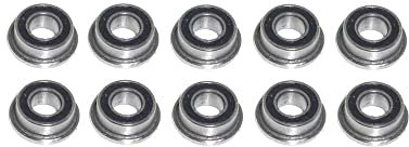 10x Flanschlager 3x6x2,5 mm - MF63 2RS beidseitig gummigedichtet Kugellager mit Bund rcbay Chromstahl für 3mm Welle