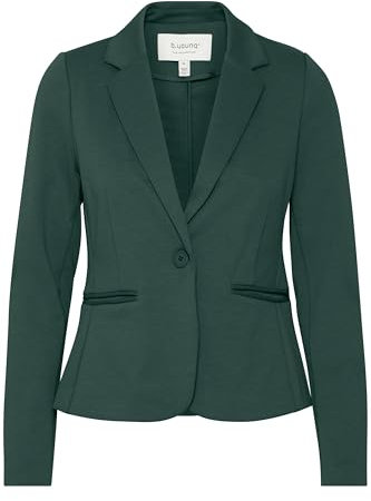 b.young BYRizetta Damen Blazer Jackenblazer Anzugsblazer mit Stretch Reverskragen 1-Knopf-Form Paspeltaschen Slim fit, Größe:40, Farbe:Sycamore (195917)