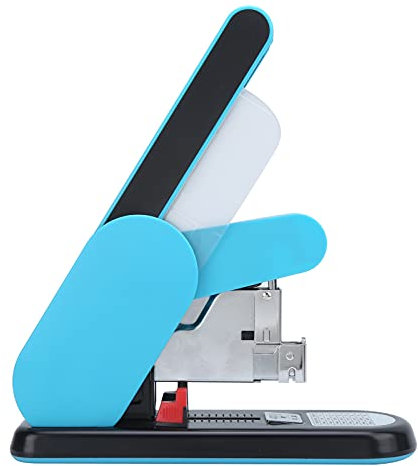 Aladeno Grapadora de Trabajo Pesado, Capacidad de 190 Hojas, Grapadora de Trabajo Pesado para Oficina, Grapadoras de Ahorro de Mano de Obra para Escritorio, Quitagrapas Manual (Blue)