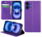 DN-Technology for iPhone 16 Case Flip Leather Wallet Book Stand Folio Card Holder Phone Cover iPhone 16 6.1'' (PURPLE)