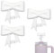 3Pcs Straw Covers Cap Compatible with Stanley Cup, 10mm Silicone Straw Toppers, Reusable White Bow Straws Cover Tips for Stanley 40/30 Oz Tumbler Cups Dust-Proof Straw Accessories
