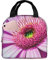 Bolsa de almuerzo con estampado de plantas tropicales de flores rosas para hombre, bolsa de almuerzo para mujer, lonchera aislada a prueba de fugas, bolsas de almuerzo para adultos