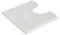 Crystals Non-Slip Chenille Toilet & Bath Mat Set, Super Soft & Absorbent, Quick-Dry Plush Bathroom Rugs, Machine-Washable U-Shape & Rectangle Mats, 50x50cm, 45x70cm (1, WHITE TOILET MAT)