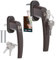 KOTARBAU® 2er Set Fenstergriff abschließbar Braun Aluminium pulverbeschichtet Fenstergriff mit Schloss abschließbare Fenstergriffe Stift 35mm Fensterschloss Kindersicherung Fenstergriffe abschliessbar