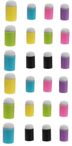 SHINEOFI 2sets Painting Finger Cots Paints Sponges Blenders Finger Paint Nail Sponge Palette Detail Kneaded Eraser Watercolor Paintbrush Dish Sponge Grout Paint Sponge Miniature 12pcs*2