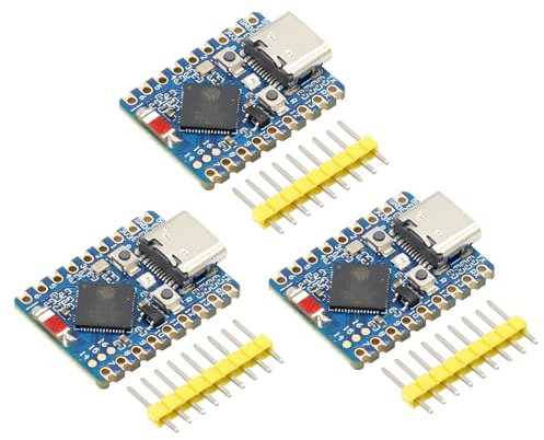 Binghe 3 pièces ESPS3 Mini Carte de Développement, ESP-32-S3-Zero Module Basé sur ESP-32-S3FH4R2 Processeur double cœur 2.4GHz WiFi Bluetooth Fréquence de fonctionnement 240MHz Compatible avec Arduino