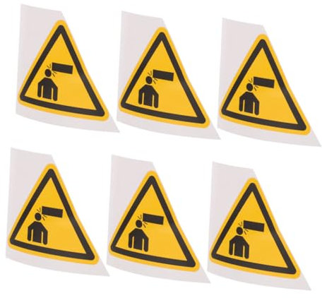 HOMOBABE 6stücke Achtung Warnschild Niedrige Durchfahrtshöhe Schild Warnaufkleber Parkplatz Lagerhalle Selbstklebend Stark Haftend Sichtbar Auffällig