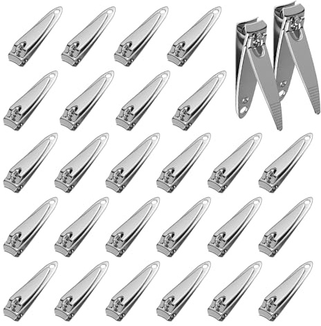 Nail Clippers Bulk Stainless Steel Portable Fingernail Cleaner Thick Sturdy Toenail Clipper, Travel Mini Sharp Curved Nails Cutter for Women Men Homeless Toe Finger, Manicure Trimmer (2-inch, 50)