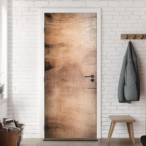 Adesivi per Porte Interne 80x210 Struttura del Legno Adesivo Porta Vintage 3D Pellicola Adesiva Carta da Parati Soggiorno Bagno Autoadesivo Porta Murale Decorazione A-0067