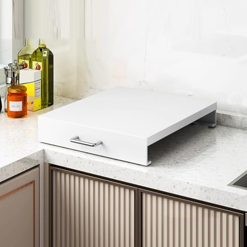 Cache Plaque de Cuisson avec Poignée, Couvre Plaque de Cuisson Gaz, pour Cuisinière de Camping-car, Fours et Éviers de Cuisine(White,35x45x7cm/14x18x2.7in)