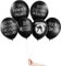 Pechkeks Anti-Party-Ballons, Schwarze Luftballons mit schrägen Sprüchen, Silvester Edition-Set, schwarz