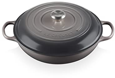 Le Creuset Cacerola Signature de hierro fundido esmaltado, 5 cuartos de galón, ostra
