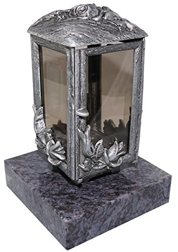 Grablaterne 611 aus Aluminium fertigmontiert auf einem Granitsockel (Orion)