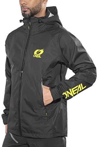 O'NEAL | Mountainbike-Jacke | MTB Mountainbike DH Downhill FR Freeride | Wasserdicht, Unterarmbelüftung, Soft-Touch-Material | Tsunami Rain Jacket | Erwachsene | Schwarz | Größe M