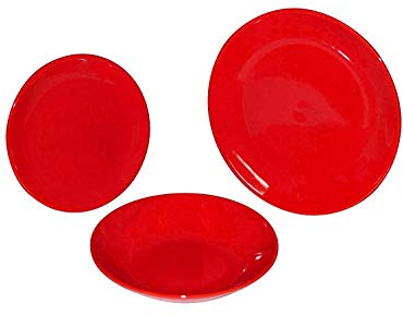 Maison Tortorà Piatto Monocolore varie misure (rosso, piano)