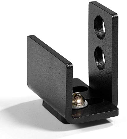 Fdit matriel en Acier Noir Coulissant Grange Bas de Porte Fixation Murale Guide au Sol avec des vis