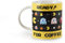 Excelsa Pac Man Mug, Porzellan, Weiß mit dekorativen Verzierungen Ready for Coffee