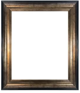 FRAMES BY POST Scandi Vintage Bilderrahmen 50 x 70 cm (Kunststoffglas) Schwarz & Gold