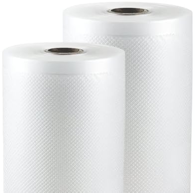 Palucart - 2 Rollos para envasar alimentos al vacío - Medidas 20 cm x 600 cm - Rollo gofrado - Bolsas al vacío para alimentos - Se adaptan a medida