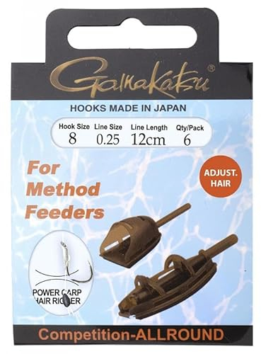Gamakatsu Method Feeder Hair Adjustable Haken Größe 8