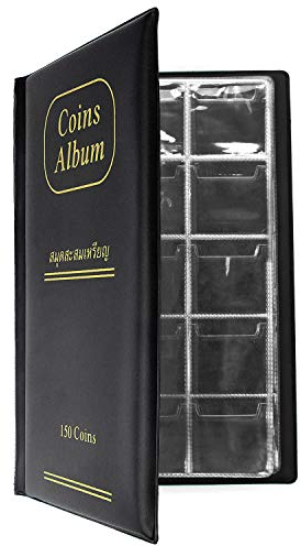 CenterZ Münzalbum, Penny Sammelbuch, Souvenir Münzen, Sammelhalter, ideal für gepresste Pennies Pass, Hobby Münzen, Sammler, Geldart 1pack, 150 Pockets schwarz