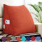 VERCART Rückenkissen Keilkissen Rückenlehne Kissen für Bett Sofa Kopfteil Gepolstert Bettkissen Wandkissen Sofakissen Groß Rueckenkissen Couchkissen Dekokissen Kordsamt Orange 45cm