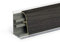 DQ-PP Baguette d'angle de 1,5 m - Chêne graphite - 37 x 24 mm - PVC - Vis incluses - Baguette de finition pour plan de travail de cuisine - Baguette de finition murale - Pour table