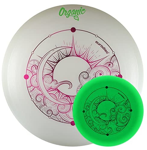 eurodisc 175g Nightglow Organic Ultimate Frisbee Disc Moon Mond nachleuchtend phosphoreszierend leuchtet im Dunkeln (VIOLETT)