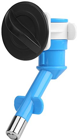 Bevitore di acqua per animali domestici, dispenser per contenitore antigoccia montato a parete Testa di alimentazione Bottiglia d'acqua per animali di piccola taglia per coniglio(BLU)