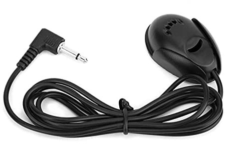 Kuuleyn Micrófono de Coche, ABS Mini micrófono Externo de 3,5 mm para Audio de Coche estéreo GPS Bluetooth Radio DVD