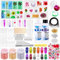 219-teiliges Harz-Set für Anfänger, Thrilez Harzform-Set mit Harzformen, Silikon und Epoxidharz, enthält getrocknete Blumen, Folienflocken, Halskettenschnur, Ohrringhaken für DIY-Schmuckherstellung
