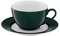 AMBITION Kaffeeservice Aura Green 12 Tlg. Tassen Untertassen Tassenset Geschirrset Kaffeeset Porzellan elegant modern grün