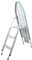 Escalera Plegable+ Tabla DE Plancha - Todo EN UNO - Escalera 3 peldaños - Plancha con Funda de algodón Lavable - Estructura de Acero Resistente. Patas Anti rayaduras
