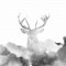 ReWu 40 Motivservietten Edler Hirsch 3-lagig 33x33cm 2er Set, 40 Servietten Ambiente Watercolor Deer, weiß, Papier, Einwegserviette, Serviette