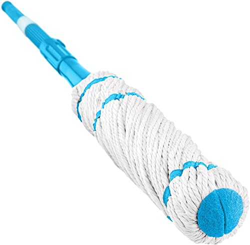 MantraRaj Extendable Microfibre Twist Mop Kitchen Floor Cleaning Hardwood Tile Easy Twisted Wringing Water Wet Dry Super Absorbent