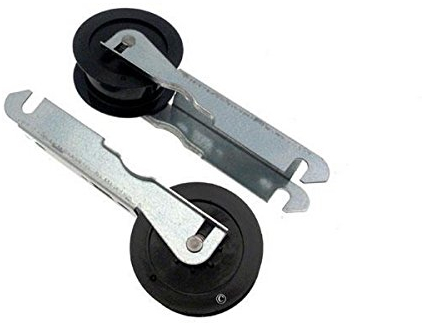 Juego de 2 rodillos poleas tensoras y soportes (124051-54110) Secadora 6017597,4000461 CANDY