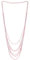 COOLSTEELANDBEYOND Rosa Wulst Lange Statement Halskette Multi-Schichten Wasserfall Kette mit Kristall Perlen Charme Anhänger