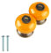 Larcele Vintage Schrankknöpf Türknopf Keramik Griffe für Schublade,2 Stück,Rund,Set CTLS-01(Orange)