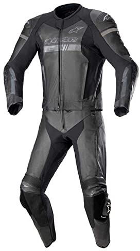 Alpinestars GP Force Chaser - Tuta in pelle, 2 pezzi, da uomo (nero), 52