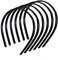 Lot de 6 serre-tête en plastique avec dents, cheveux noirs bricolage unisexe pour filles, femmes, hommes, largeur : 8 mm